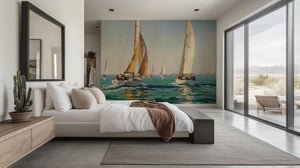 Contemporary Blue wallpaper for Bedroom