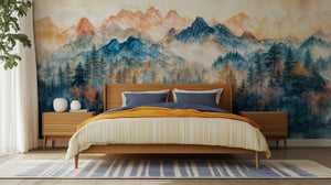 Contemporary Blue wallpaper for Bedroom