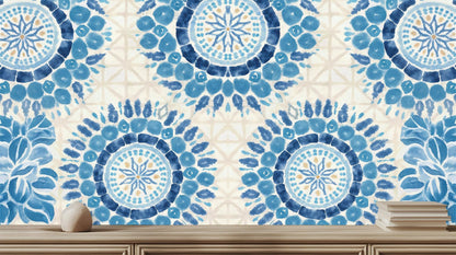 Contemporary Blue wallpaper for Bedroom