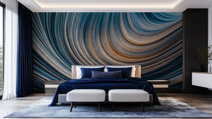 Contemporary Blue wallpaper for Bedroom