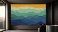 Contemporary Blue wallpaper for Bedroom