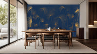 Contemporary Blue wallpaper for Dining Room