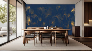 Contemporary Blue wallpaper for Dining Room