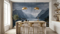 Contemporary Blue wallpaper for Kitchen