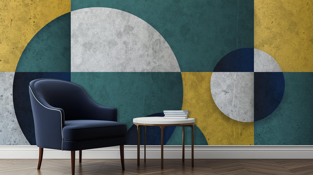 Contemporary Blue wallpaper for Living Room