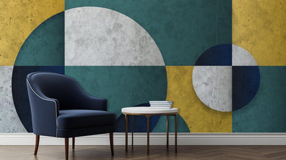Contemporary Blue wallpaper for Living Room