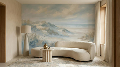 Contemporary Blue wallpaper for Living Room