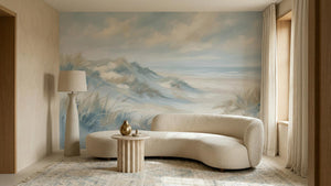 Contemporary Blue wallpaper for Living Room