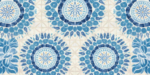 Çivit Mandala Desen Duvar kağıdı - Sample