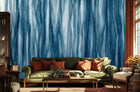 Contemporary Blue wallpaper for Living Room