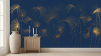 Contemporary Blue wallpaper for Living Room
