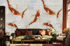 Contemporary Blue wallpaper for Living Room