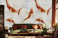 Contemporary Blue wallpaper for Living Room