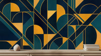 Contemporary Blue wallpaper for Living Room