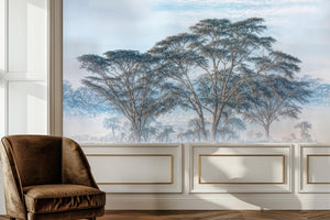 Contemporary Blue wallpaper for Living Room
