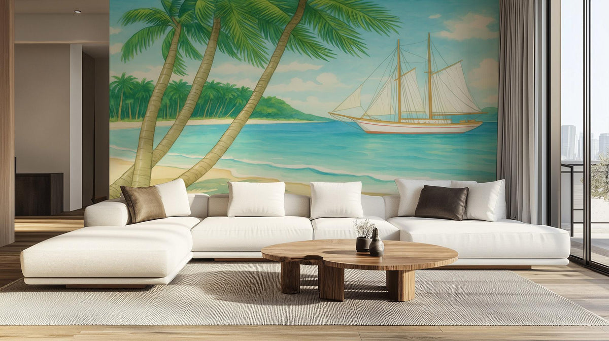 Contemporary Blue wallpaper for Living Room
