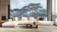 Contemporary Blue wallpaper for Living Room