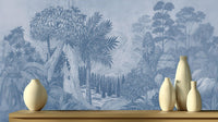 Contemporary Blue wallpaper for Living Room