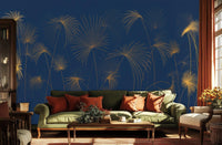 Contemporary Blue wallpaper for Living Room
