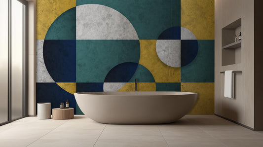 Modern Blue wallpaper for Bathroom