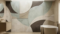 Banyo için Modern Mavi duvar kağıdı