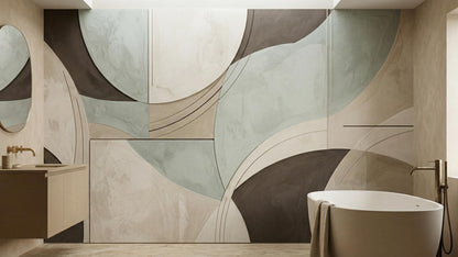 Modern Blue wallpaper for Bathroom