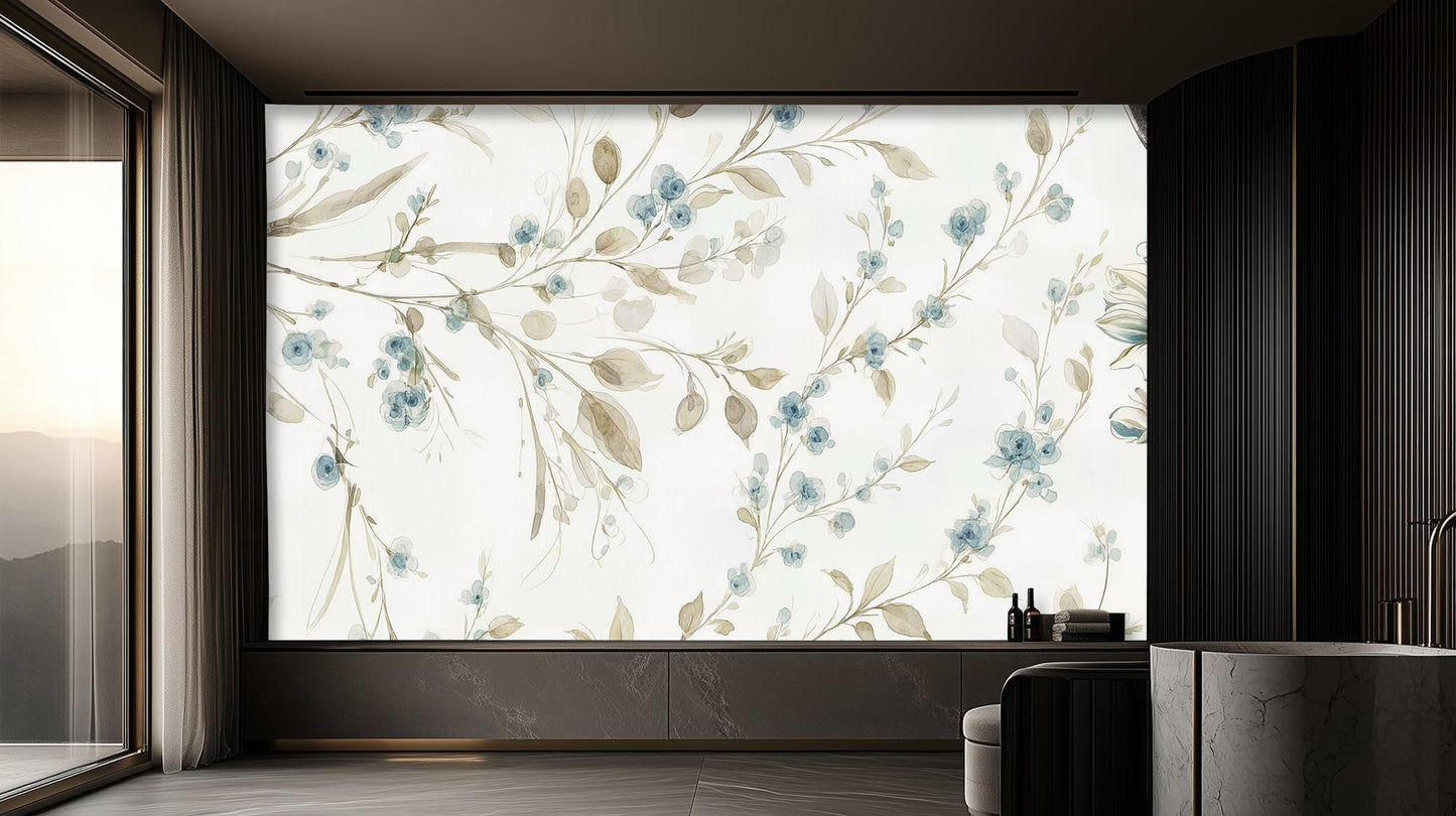 Modern Blue wallpaper for Bedroom