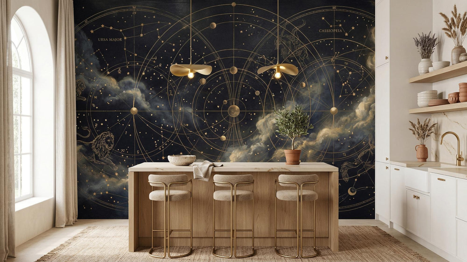 Modern Blue wallpaper for Kitchen