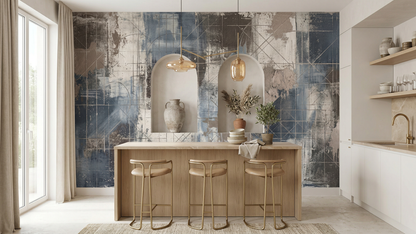 Modern Blue wallpaper for Kitchen