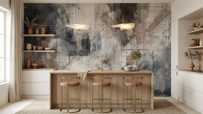 Modern Blue wallpaper for Kitchen