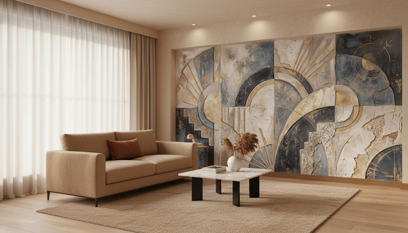 Modern Blue wallpaper for Living Room