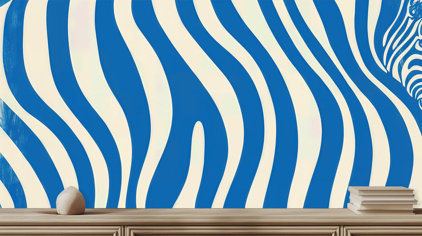 Modern Blue wallpaper for Living Room