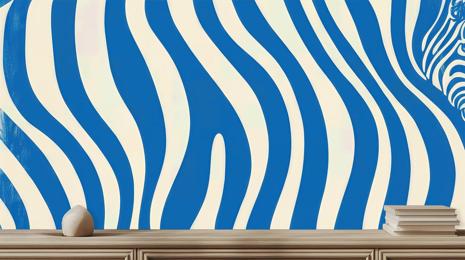 Modern Blue wallpaper for Living Room