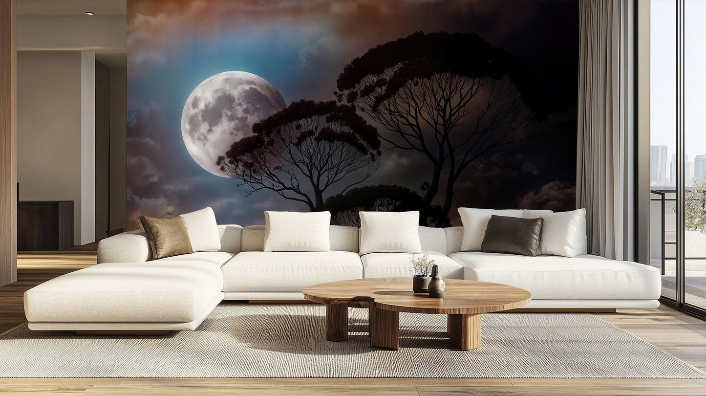 Modern Blue wallpaper for Living Room