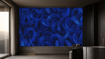 Modern Blue wallpaper for Living Room