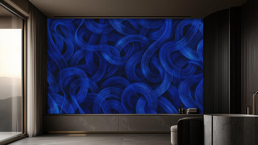 Modern Blue wallpaper for Living Room