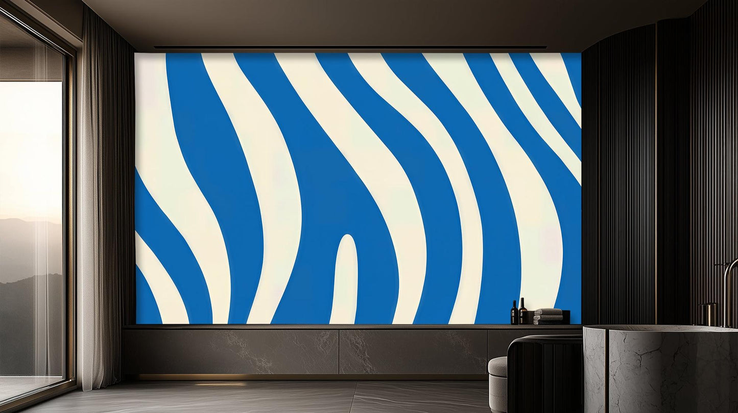 Modern Blue wallpaper for Living Room