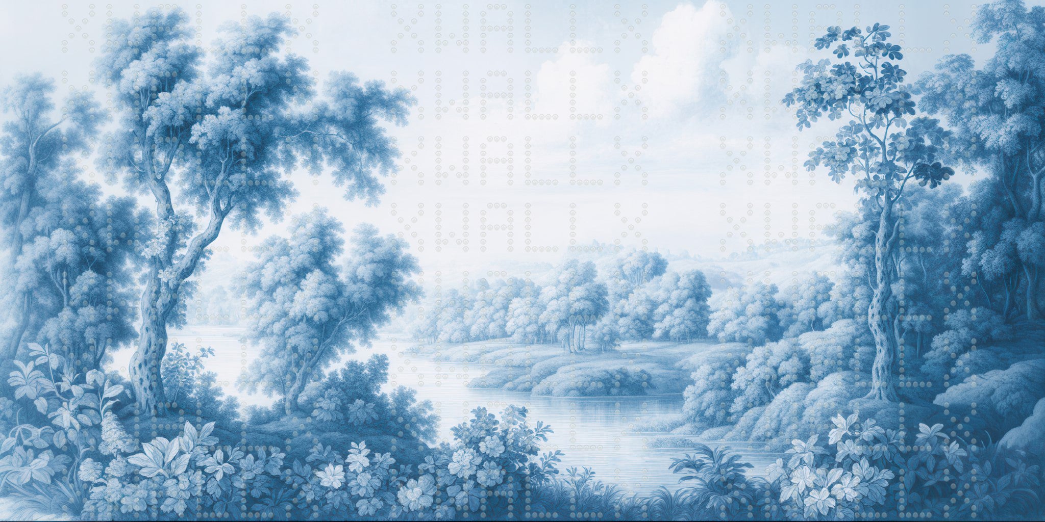 Blue Landscape Serenity Wallpaper