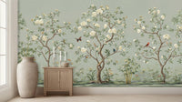 Traditional Blue wallpaper for Living Room