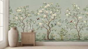 Traditional Blue wallpaper for Living Room
