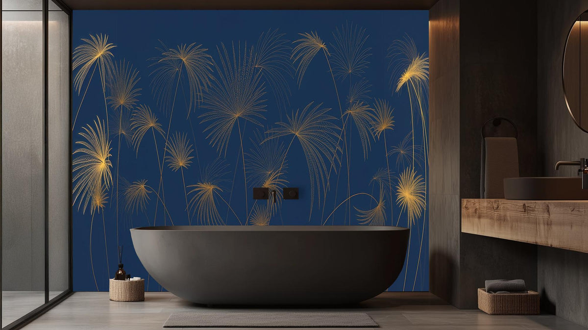 Tropical Blue wallpaper for Bathroom