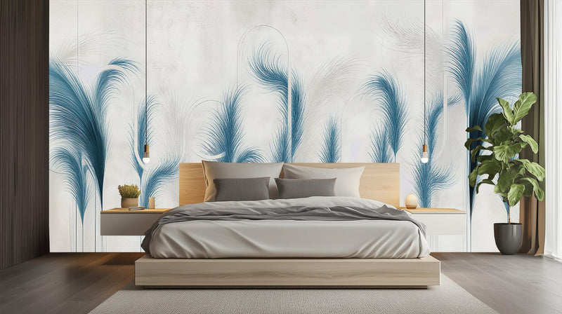 Tropical Blue wallpaper for Bedroom
