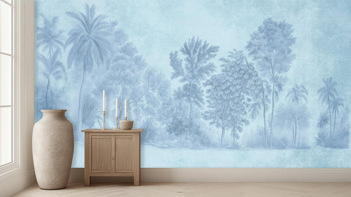 Tropical Blue wallpaper for Bedroom