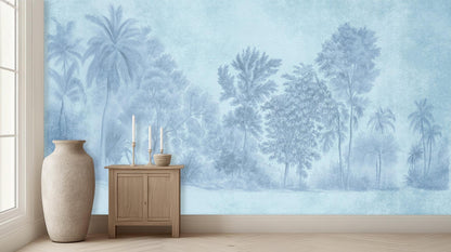 Tropical Blue wallpaper for Bedroom