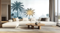 Tropical Blue wallpaper for Living Room