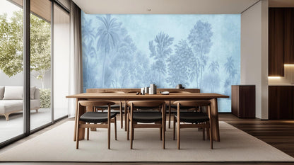 Tropical Blue wallpaper for Living Room