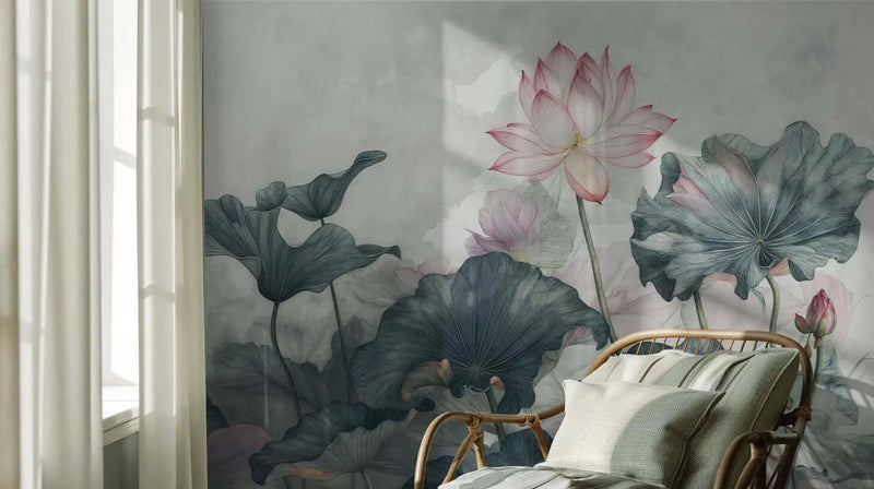 Suluboya Lotus poster duvar kağıdı - XWALLX