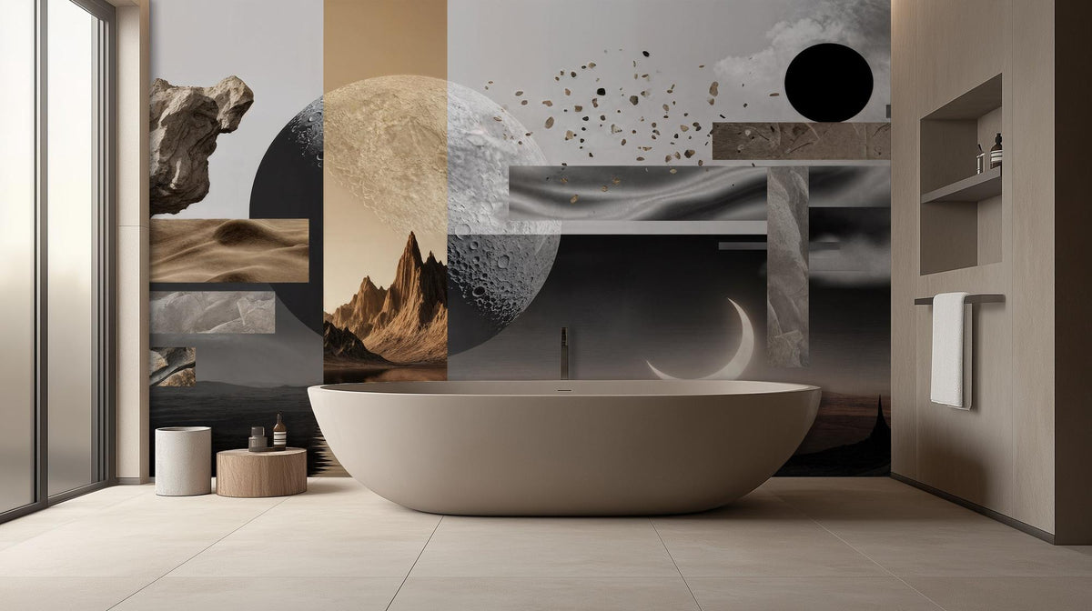 Abstract Brown wallpaper for Bathroom