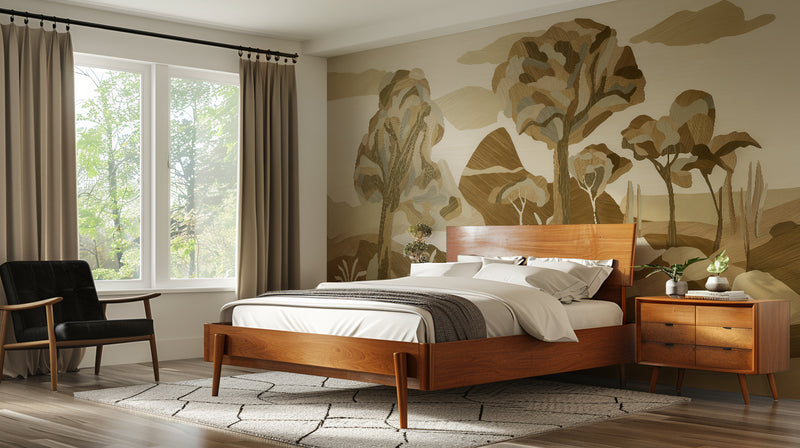 Abstract Brown wallpaper for Bedroom