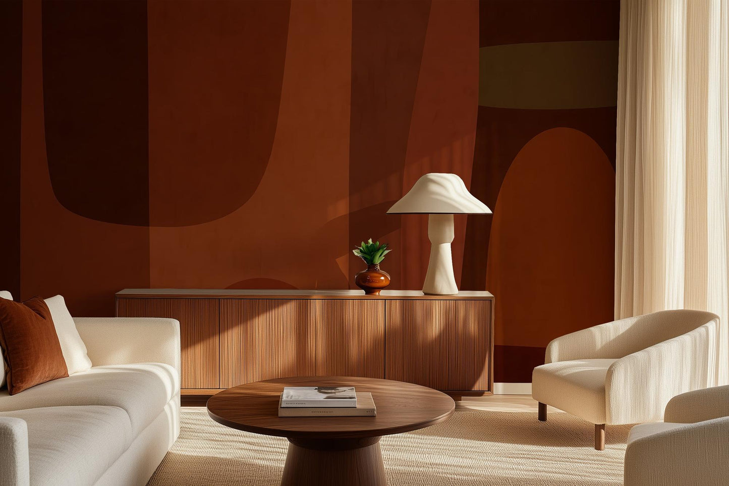 Abstract Brown wallpaper for Living Room